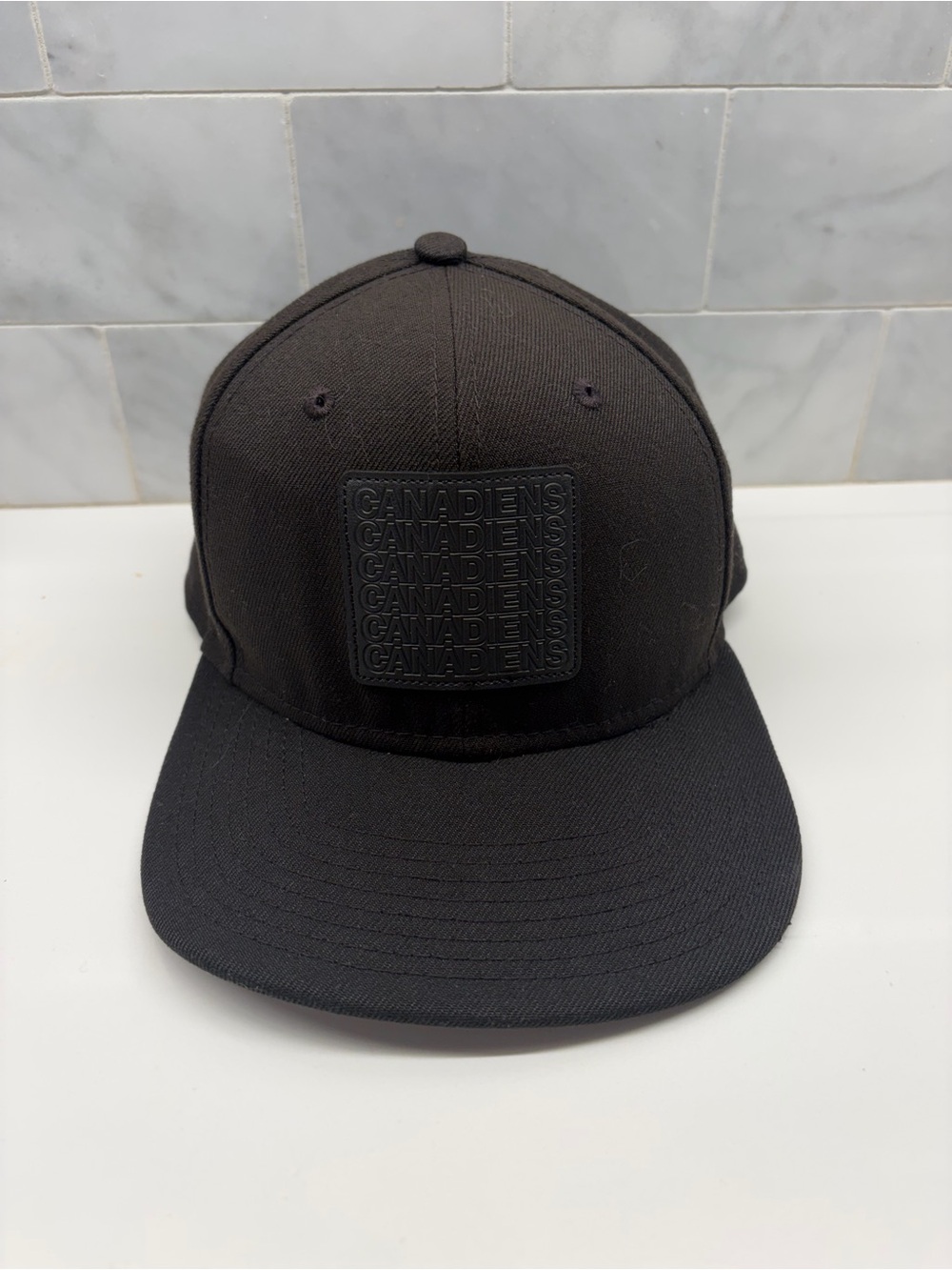 9fifty black Canadiens Patch Snapback Hat